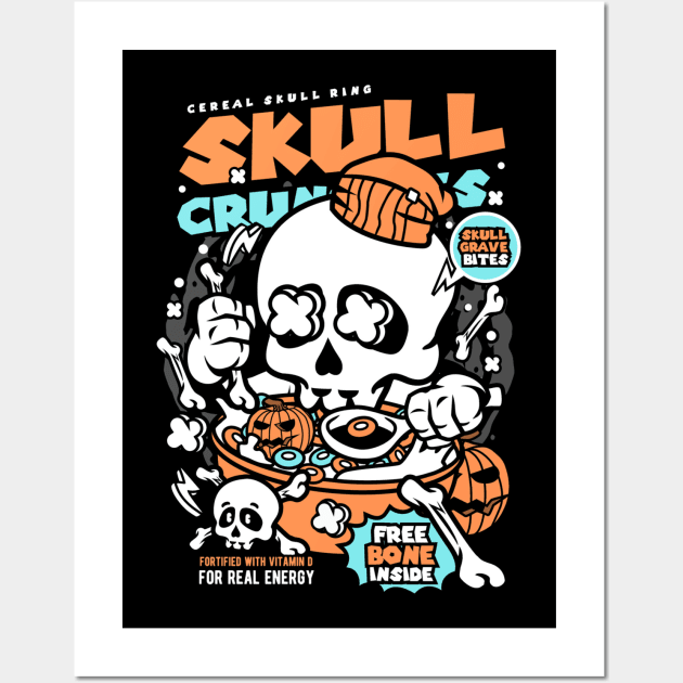 Halloween Skull Crunchies Cereal Wall Art by EvcoStudio